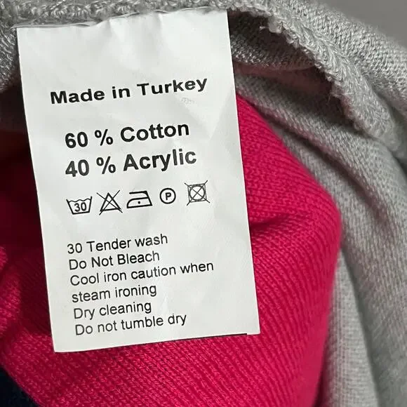 SOLD❌❌❌ Angel Gray Paint Splatter With Pink Sleeve Zip Up Cardigan Sz-Medium - Picture 9 of 9